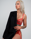 Red Diva - červený krajkový set