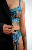 Sapphire Bloom - modrý krajkový set