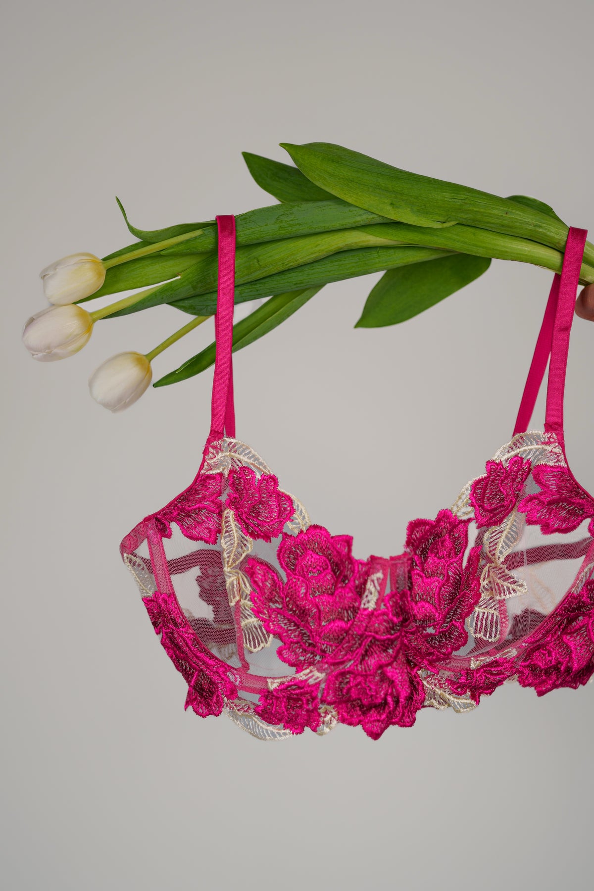 Pink Obsession - růžový krajkový set