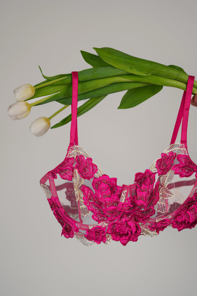 Pink Obsession - růžový krajkový set